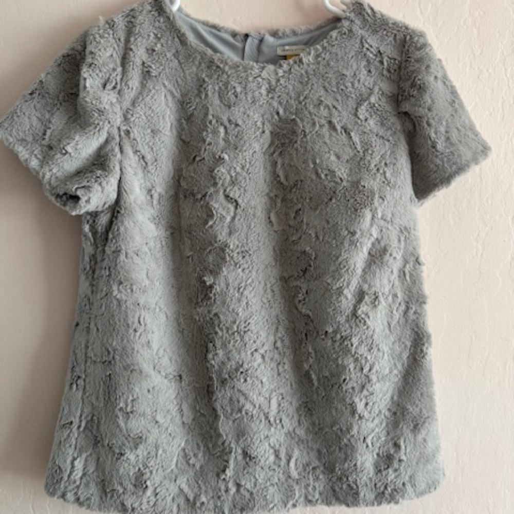 Gray fuzzy leifsdottir blouse, size M